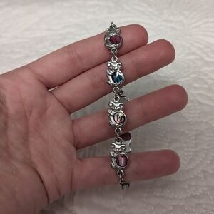 NWOT Silver and Abalone Multicolored Koala Bracelet
